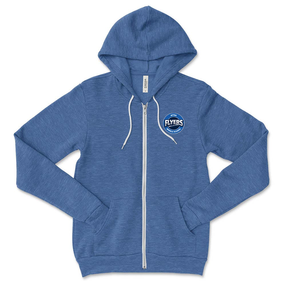 ATTEA LOGO ZIP HOODIE ~ ATTEA MIDDLE SCHOOL ~ youth & adult ~ classic unisex fit