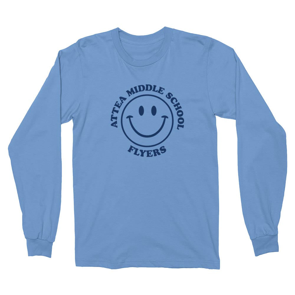 ATTEA SMILEY LONG SLEEVE TEE ~ ATTEA MIDDLE SCHOOL ~ classic fit