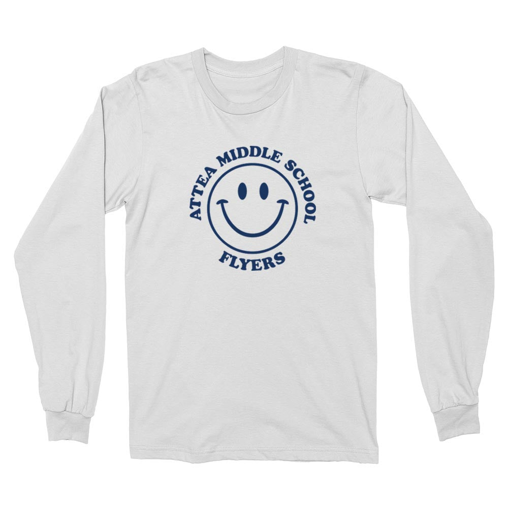 ATTEA SMILEY LONG SLEEVE TEE ~ ATTEA MIDDLE SCHOOL ~ classic fit