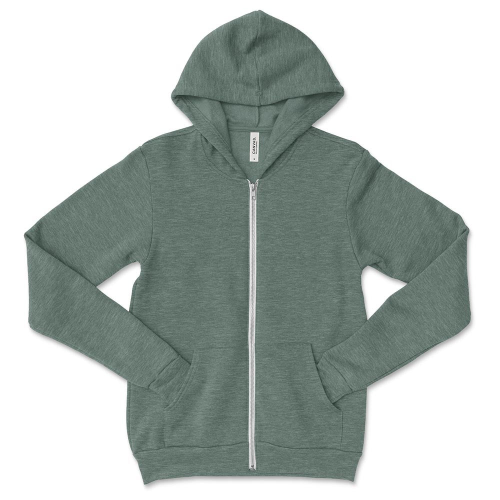 BELLA + CANVAS YOUTH FULL ZIP HOODIE <br />classic fit - humanKIND shop with a purpose