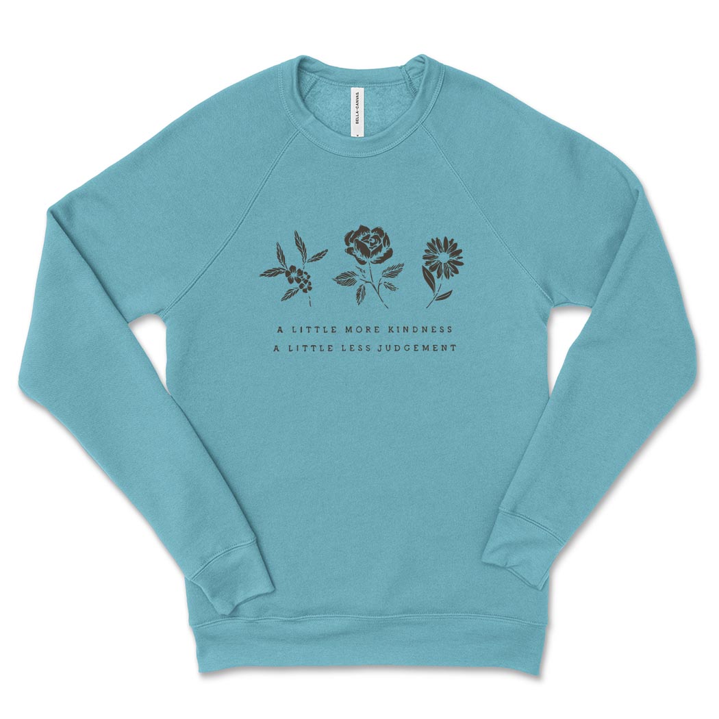 A Little More Kindness ~ Raglan Crewneck Sweatshirt ~ humanKIND