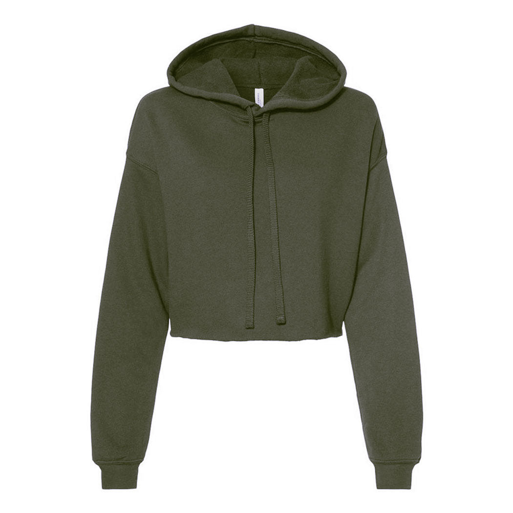 CUSTOM CROPPED FLEECE HOODIE ~ BANNOCKBURN SCHOOL ~ junior's & women's ~ classic fit