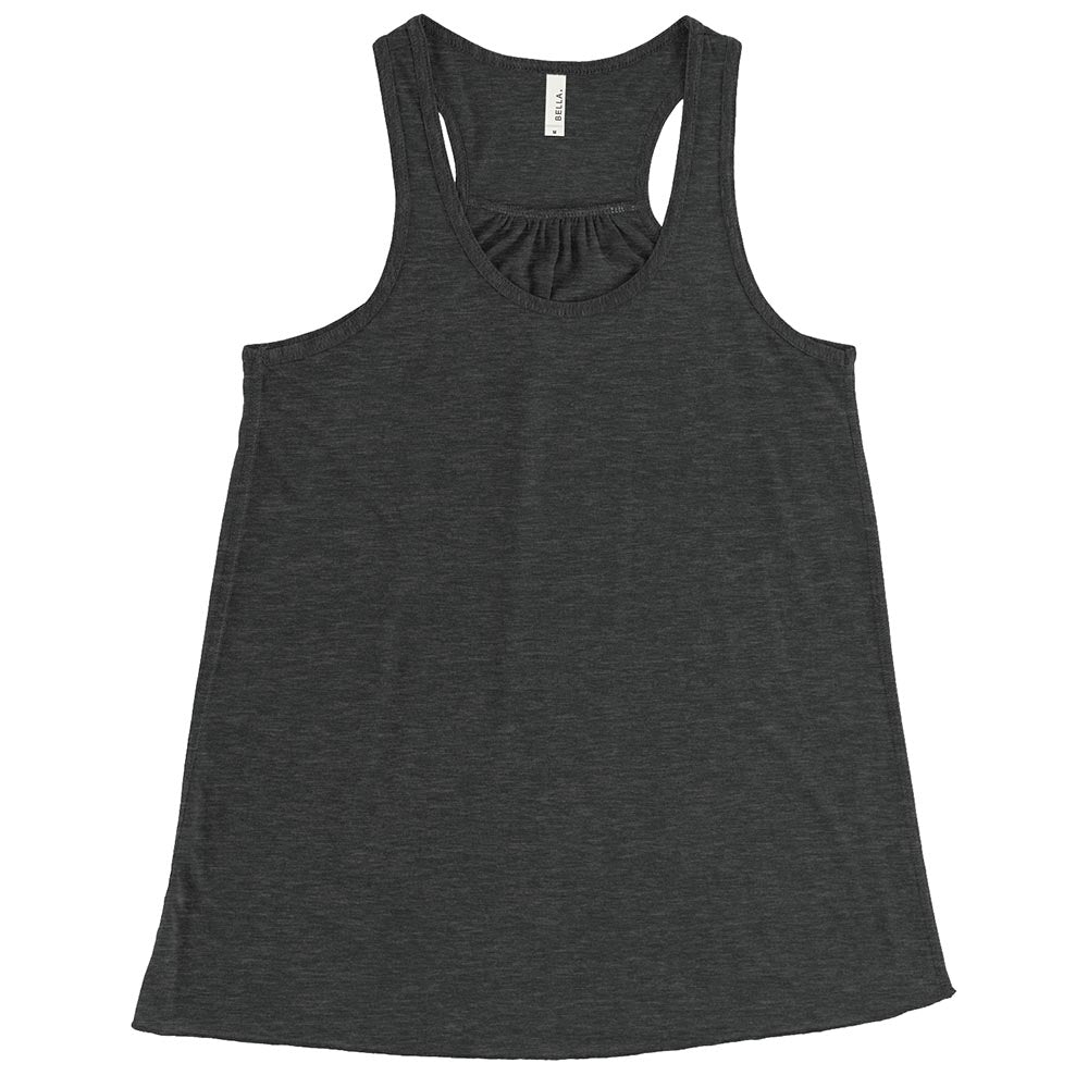 WOMEN'S FLOWY RACERBACK TANK <br />Bella+Canvas<br /> women's relaxed fit - humanKIND