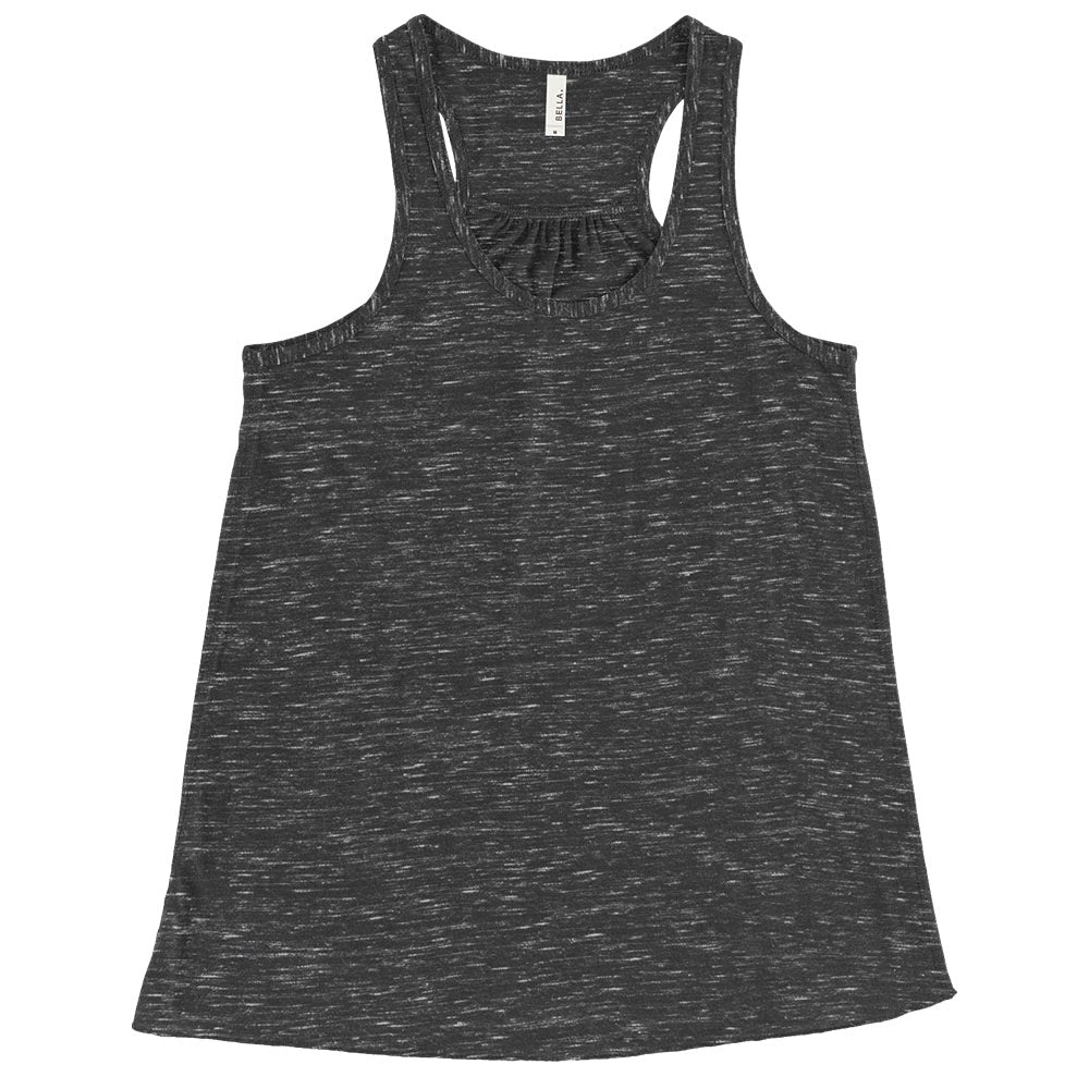 WOMEN'S FLOWY RACERBACK TANK <br />Bella+Canvas<br /> women's relaxed fit - humanKIND