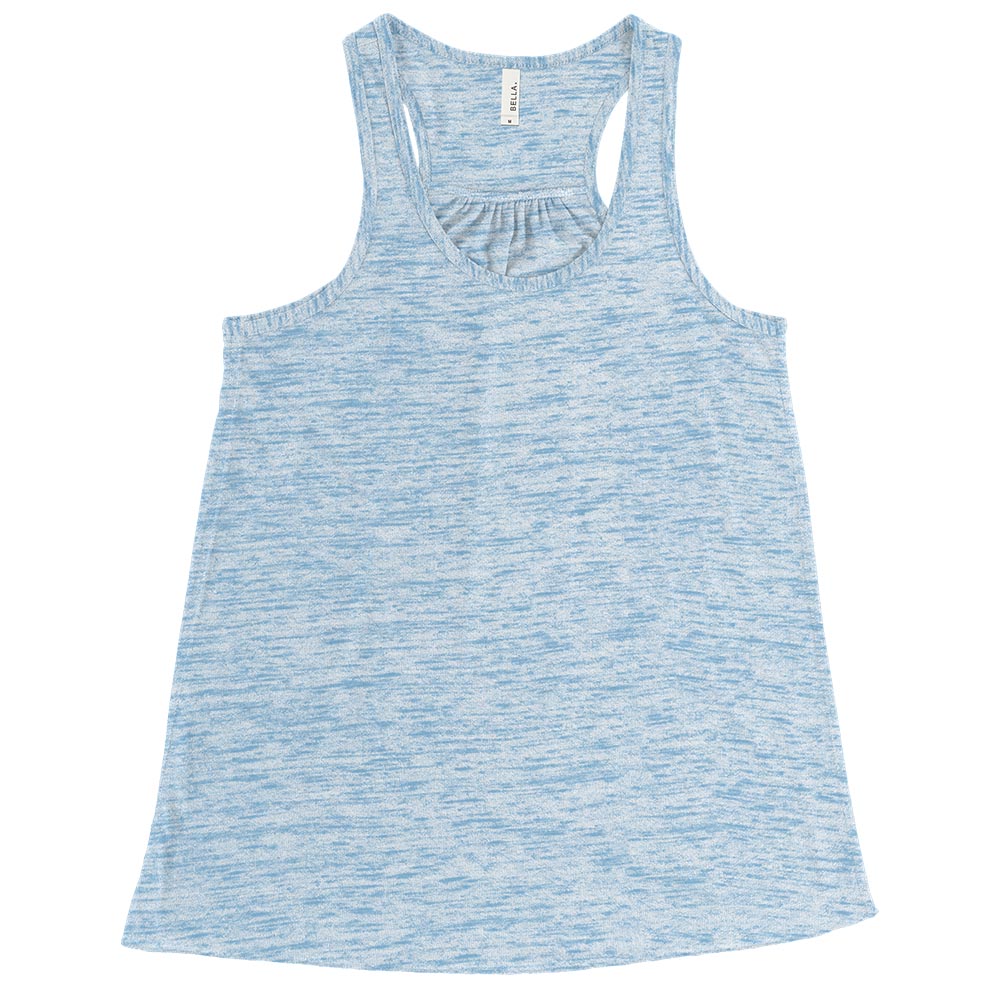 WOMEN'S FLOWY RACERBACK TANK <br />Bella+Canvas<br /> women's relaxed fit - humanKIND