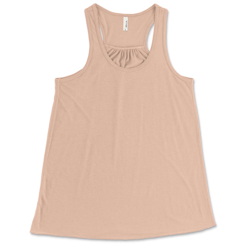 WOMEN'S FLOWY RACERBACK TANK <br />Bella+Canvas<br /> women's relaxed fit - humanKIND