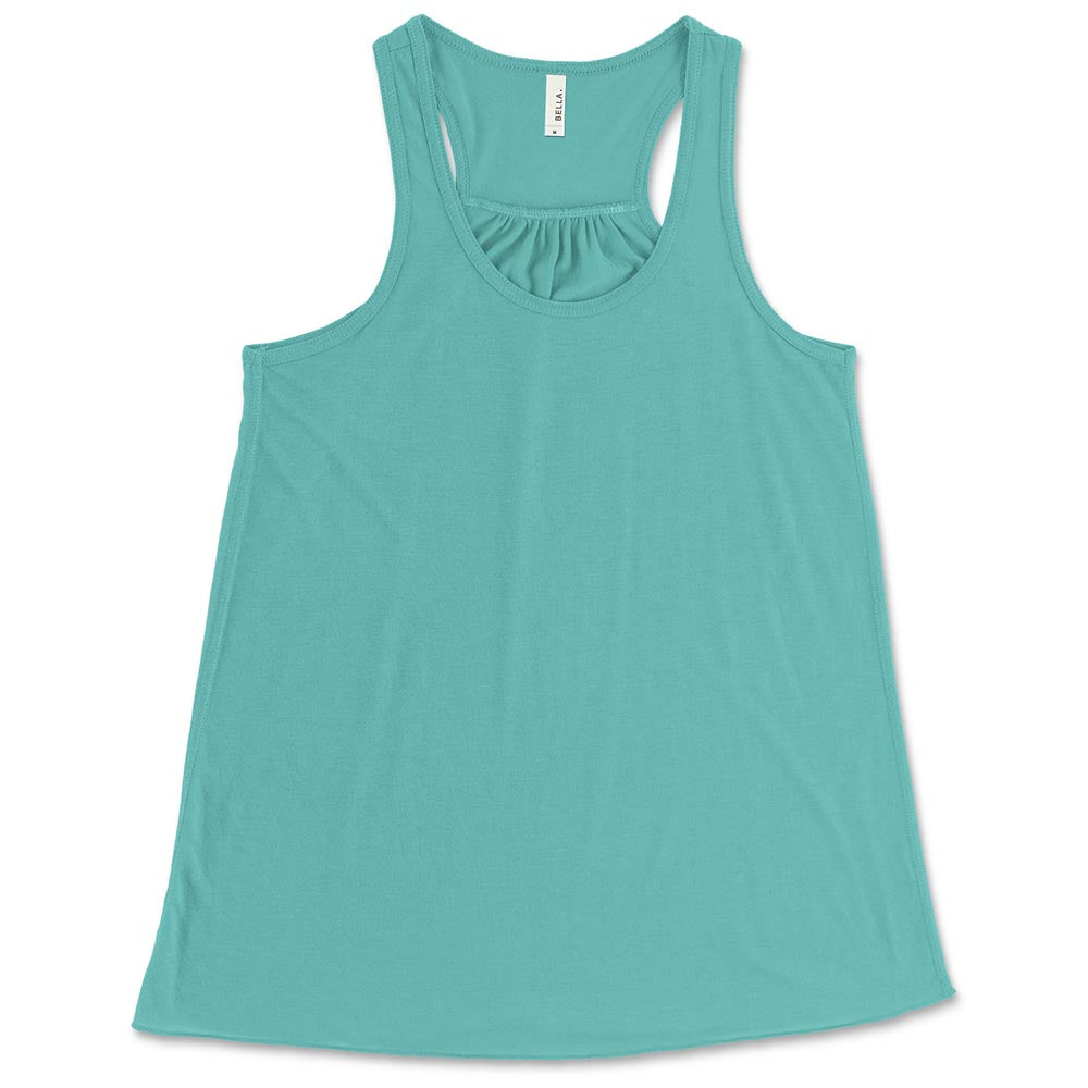 WOMEN'S FLOWY RACERBACK TANK <br />Bella+Canvas<br /> women's relaxed fit - humanKIND