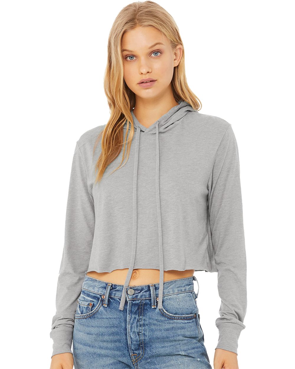 CROPPED TRIBLEND HOODIE TEE  Bella+Canvas women's classic fit