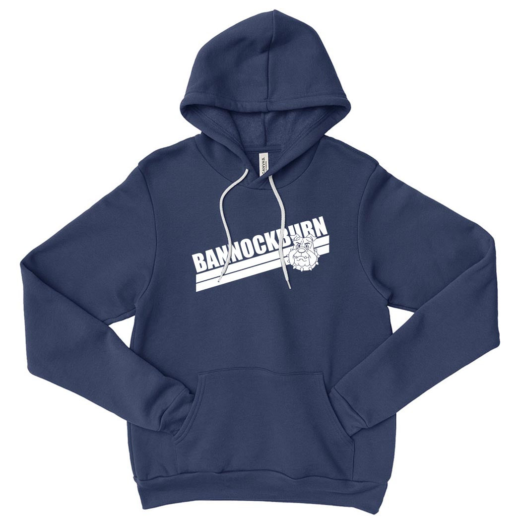 ANGLED STRIPES HOODIE ~ BANNOCKBURN SCHOOL ~ youth & adult ~ classic unisex fit