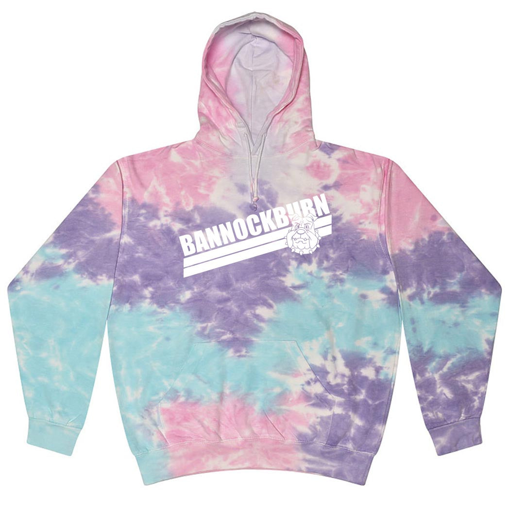 ANGLED STRIPES TIE DYE HOODIE ~ BANNOCKBURN SCHOOL ~ youth & adult ~ classic unisex fit