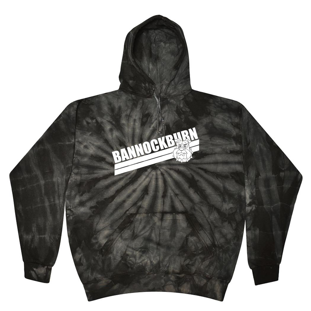 ANGLED STRIPES TIE DYE HOODIE ~ BANNOCKBURN SCHOOL ~ youth & adult ~ classic unisex fit