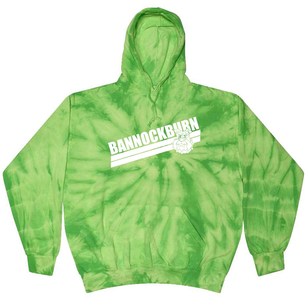 ANGLED STRIPES TIE DYE HOODIE ~ BANNOCKBURN SCHOOL ~ youth & adult ~ classic unisex fit