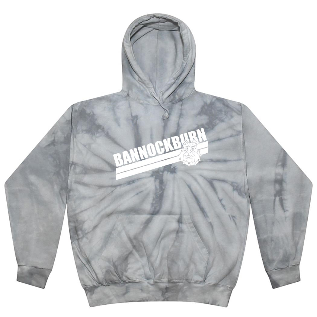 ANGLED STRIPES TIE DYE HOODIE ~ BANNOCKBURN SCHOOL ~ youth & adult ~ classic unisex fit