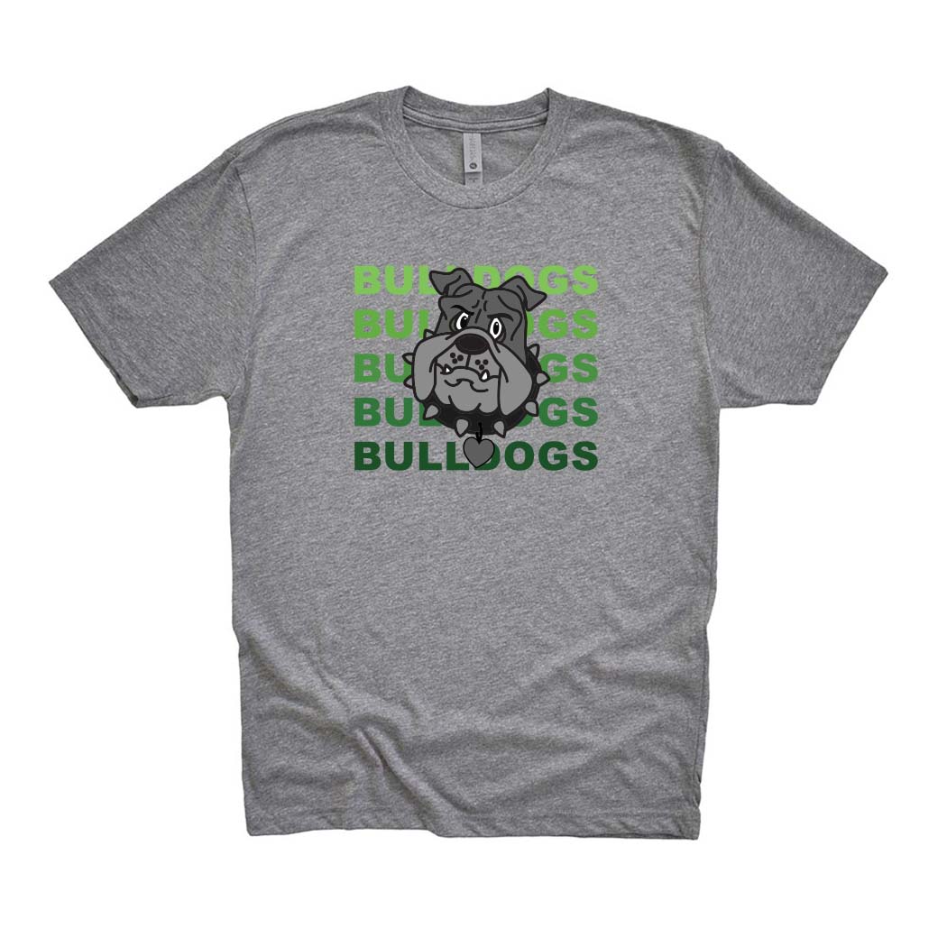 BULLDOGS REPEATER TRIBLEND TEE ~ BANNOCKBURN SCHOOL ~ adult ~ classic unisex fit