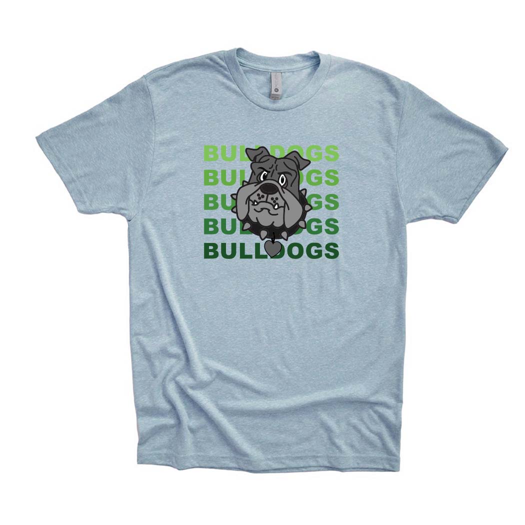 BULLDOGS REPEATER TRIBLEND TEE ~ BANNOCKBURN SCHOOL ~ adult ~ classic unisex fit