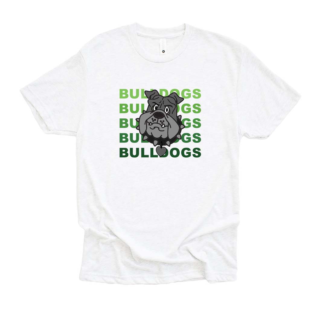 BULLDOGS REPEATER TRIBLEND TEE ~ BANNOCKBURN SCHOOL ~ adult ~ classic unisex fit