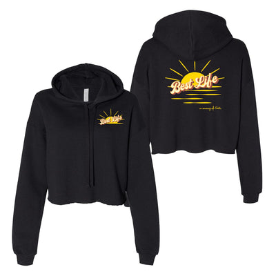 IN MEMORY OF ERIKA CROPPED FLEECE HOODIE ~ BEST LIFE ~ adult ~ classic fit