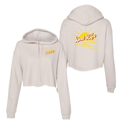 IN MEMORY OF ERIKA CROPPED FLEECE HOODIE ~ BEST LIFE ~ adult ~ classic fit