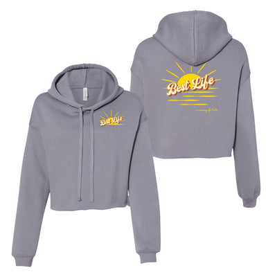 IN MEMORY OF ERIKA CROPPED FLEECE HOODIE ~ BEST LIFE ~ adult ~ classic fit