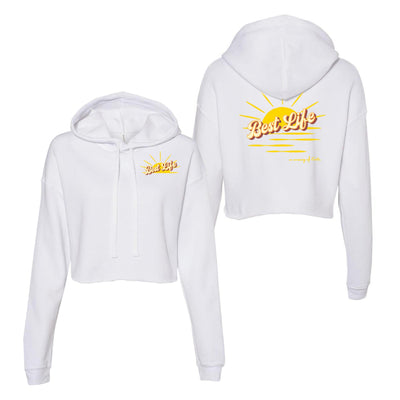 IN MEMORY OF ERIKA CROPPED FLEECE HOODIE ~ BEST LIFE ~ adult ~ classic fit