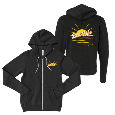 IN MEMORY OF ERIKA  ZIP HOODIE ~ BEST LIFE ~ adult ~ classic unisex fit