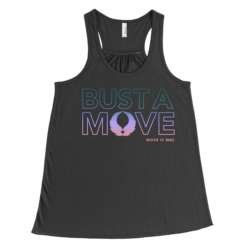 Bust a Move ~ Flowy Racerback Tank ~ Roots & Wings Charitable Foundation-black