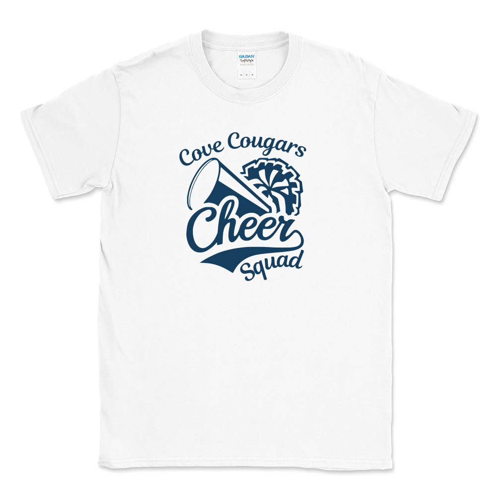 COVE COUGARS CHEER SQUAD TEE ~ COVE SCHOOL ~ youth and adult ~ classic unisex fit