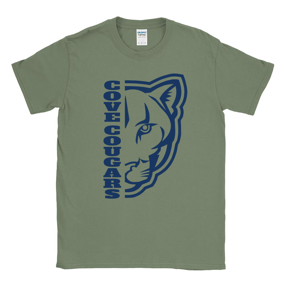 COUGARS TEE ~ COVE SCHOOL ~ youth & adult ~ classic fit