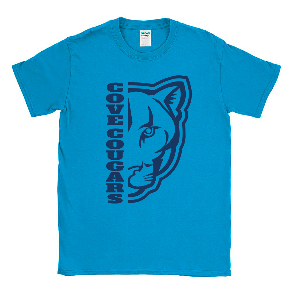 COUGARS TEE ~ COVE SCHOOL ~ youth & adult ~ classic fit