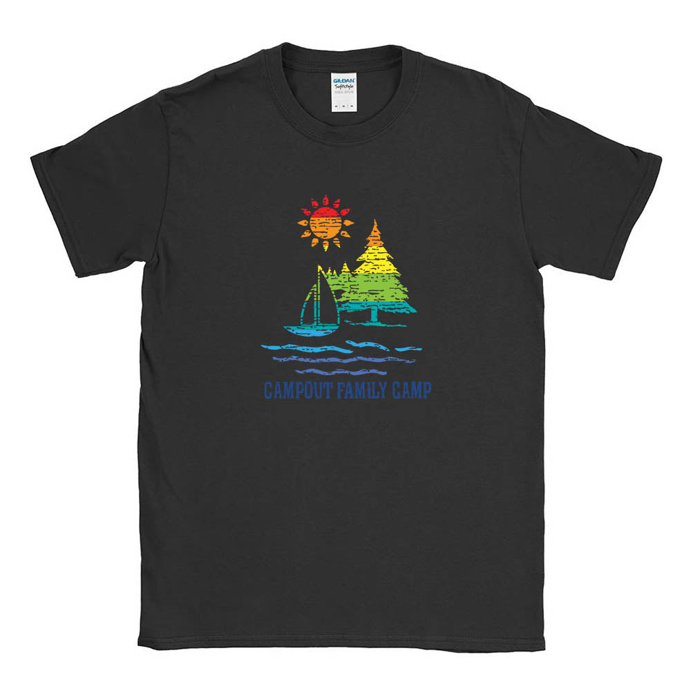 CampOut Boat ~ Cotton T-Shirt ~ CampOut Family Camp