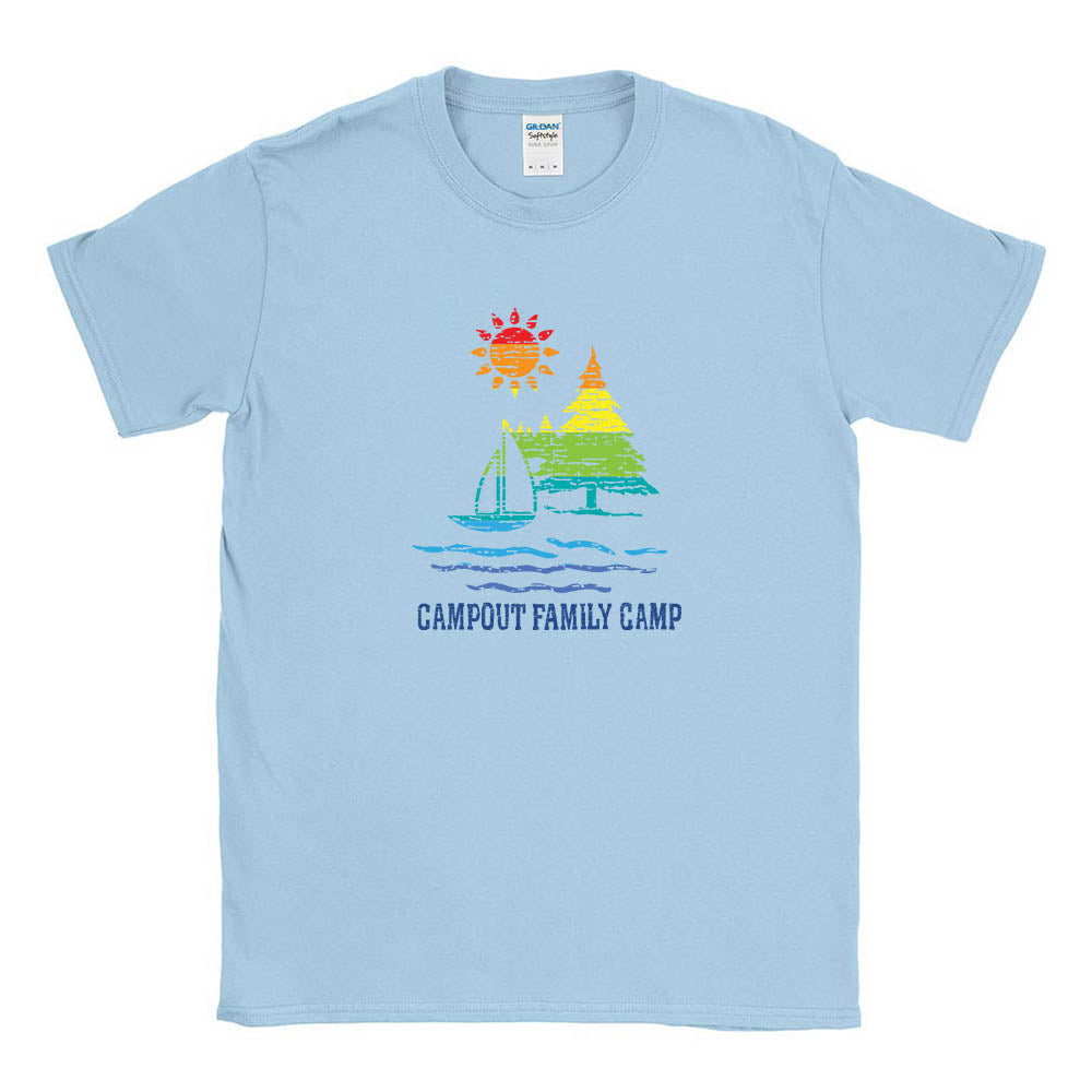 CampOut Boat ~ Cotton T-Shirt ~ CampOut Family Camp