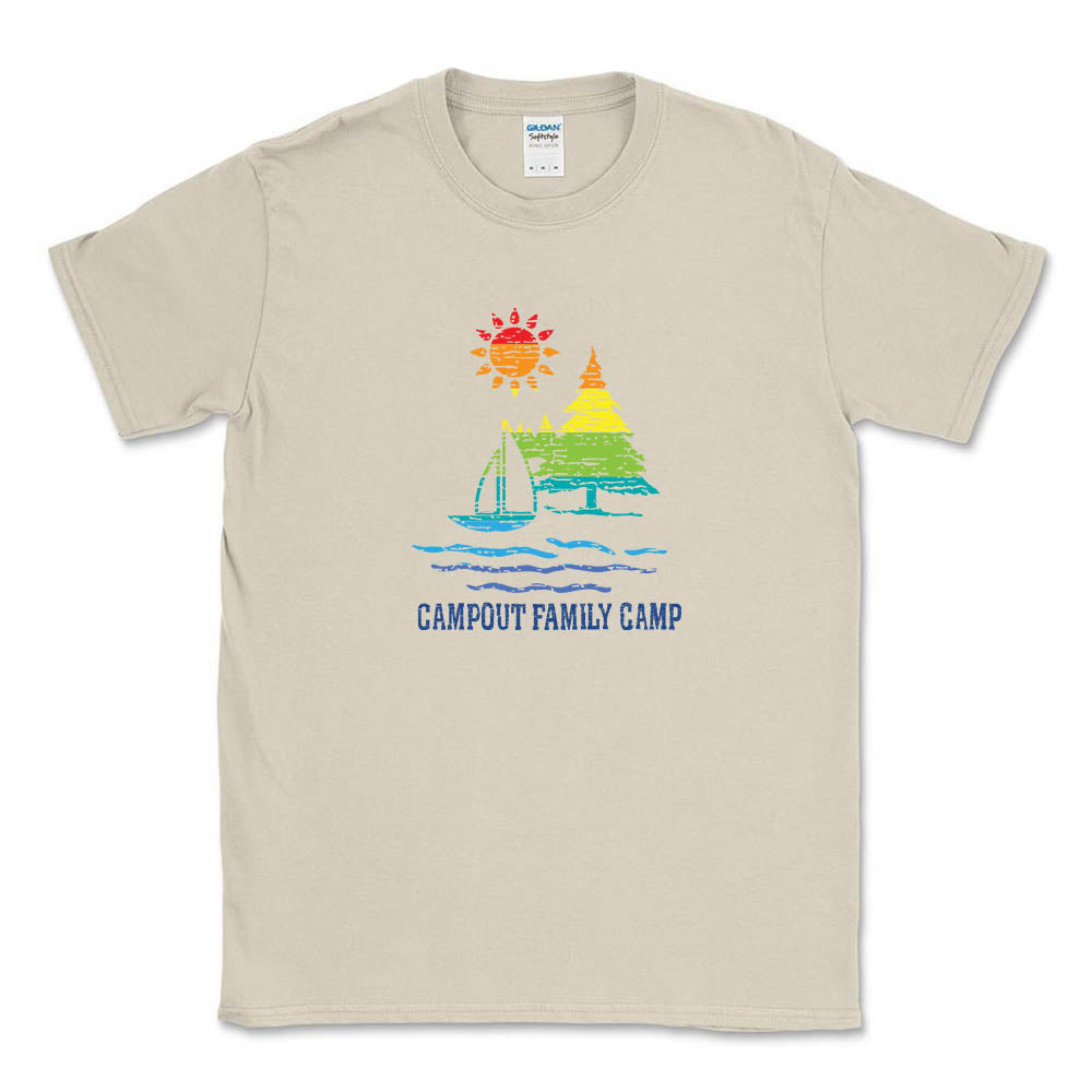 CampOut Boat ~ Cotton T-Shirt ~ CampOut Family Camp