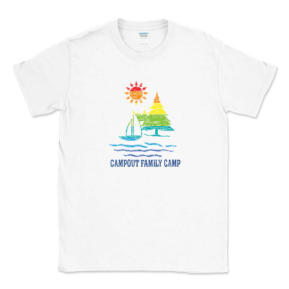 CampOut Boat ~ Cotton T-Shirt ~ CampOut Family Camp