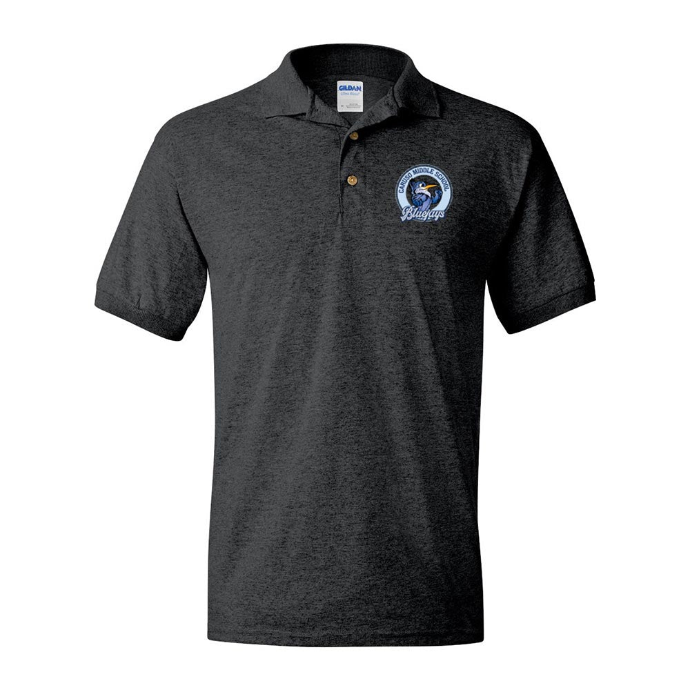 CARUSO BLUEJAYS MASCOT DRYBLEND POLO ~ youth & adult ~ classic unisex fit