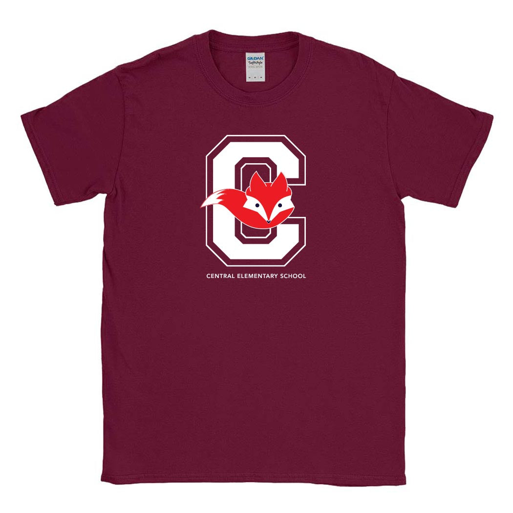 C Fox ~ Cotton T-Shirt ~ Central Elementary School - Wilmette