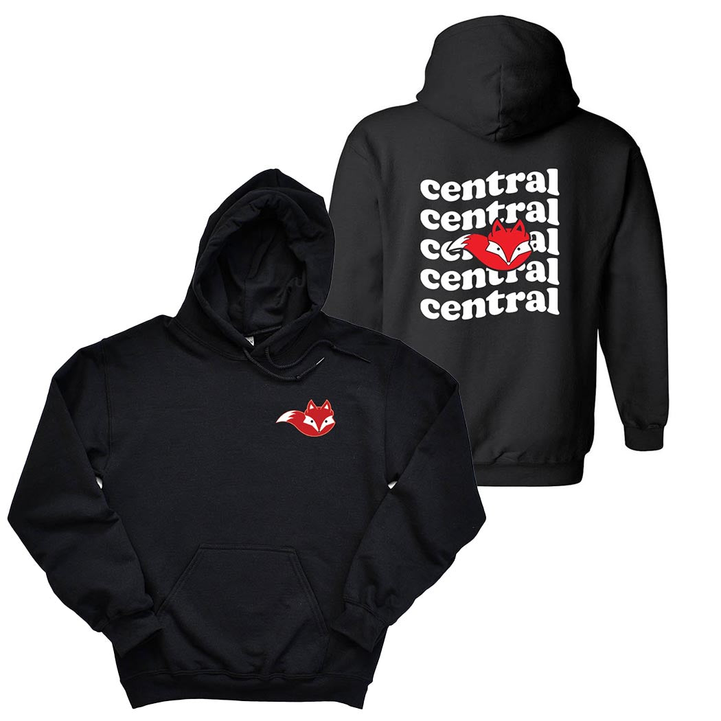 Wavy Fox ~ Hoodie ~ Central Elementary School - Wilmette