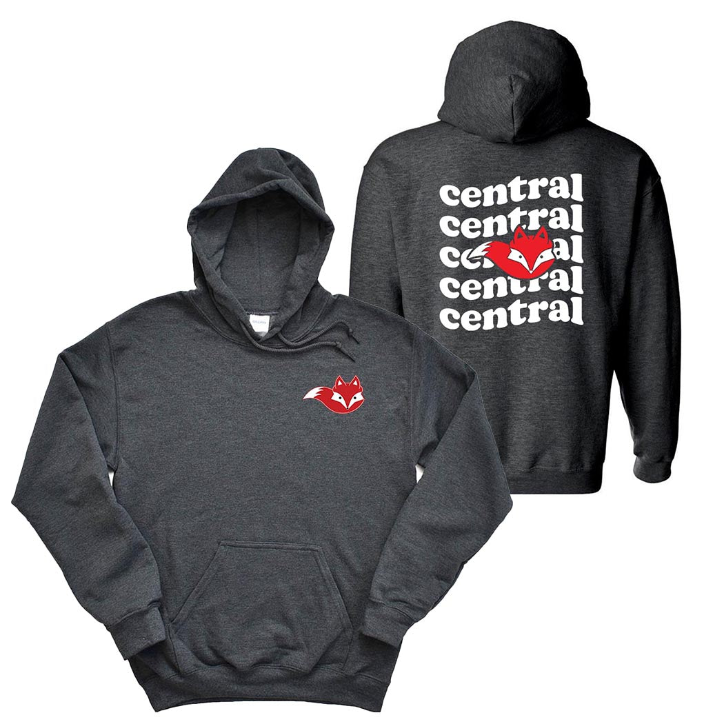 Wavy Fox ~ Hoodie ~ Central Elementary School - Wilmette