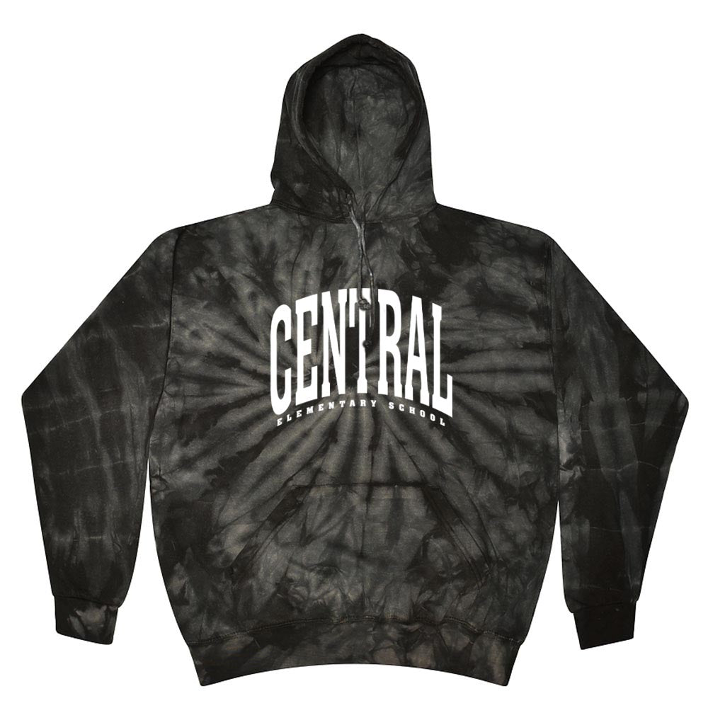 EXTENDED ARC TIE DYE HOODIE ~ CENTRAL ELEMENTARY SCHOOL ~ youth & adult ~ classic unisex fit