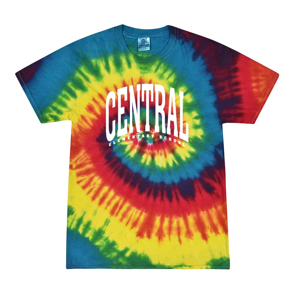 EXTENDED ARC TIE DYE TEE ~ CENTRAL ELEMENTARY SCHOOL ~ youth & adult ~ classic fit