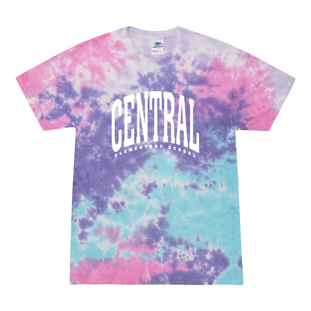 EXTENDED ARC TIE DYE TEE ~ CENTRAL ELEMENTARY SCHOOL ~ youth & adult ~ classic fit