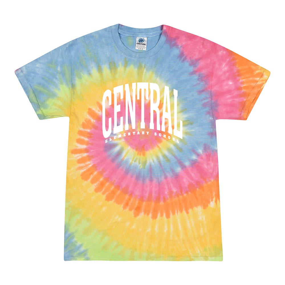 EXTENDED ARC TIE DYE TEE ~ CENTRAL ELEMENTARY SCHOOL ~ youth & adult ~ classic fit