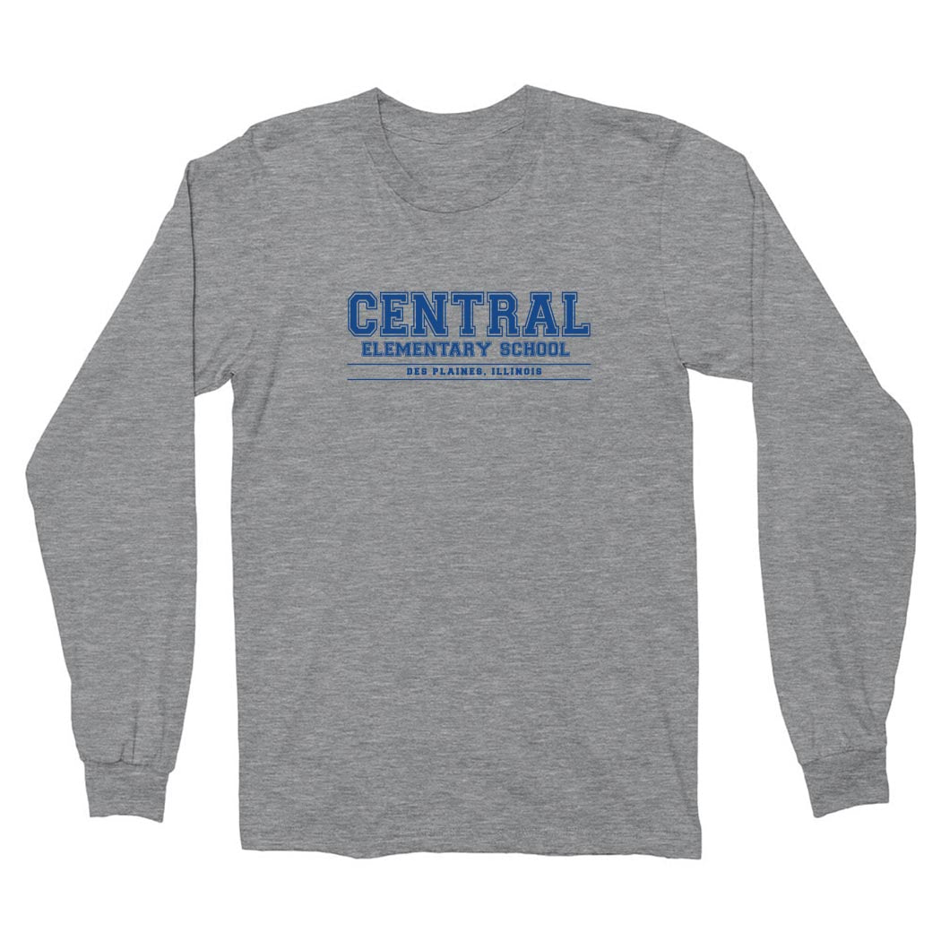 COLLEGIATE LONG SLEEVE TEE ~ CENTRAL ELEMENTARY DES PLAINES ~ youth & adult ~ classic unisex fit