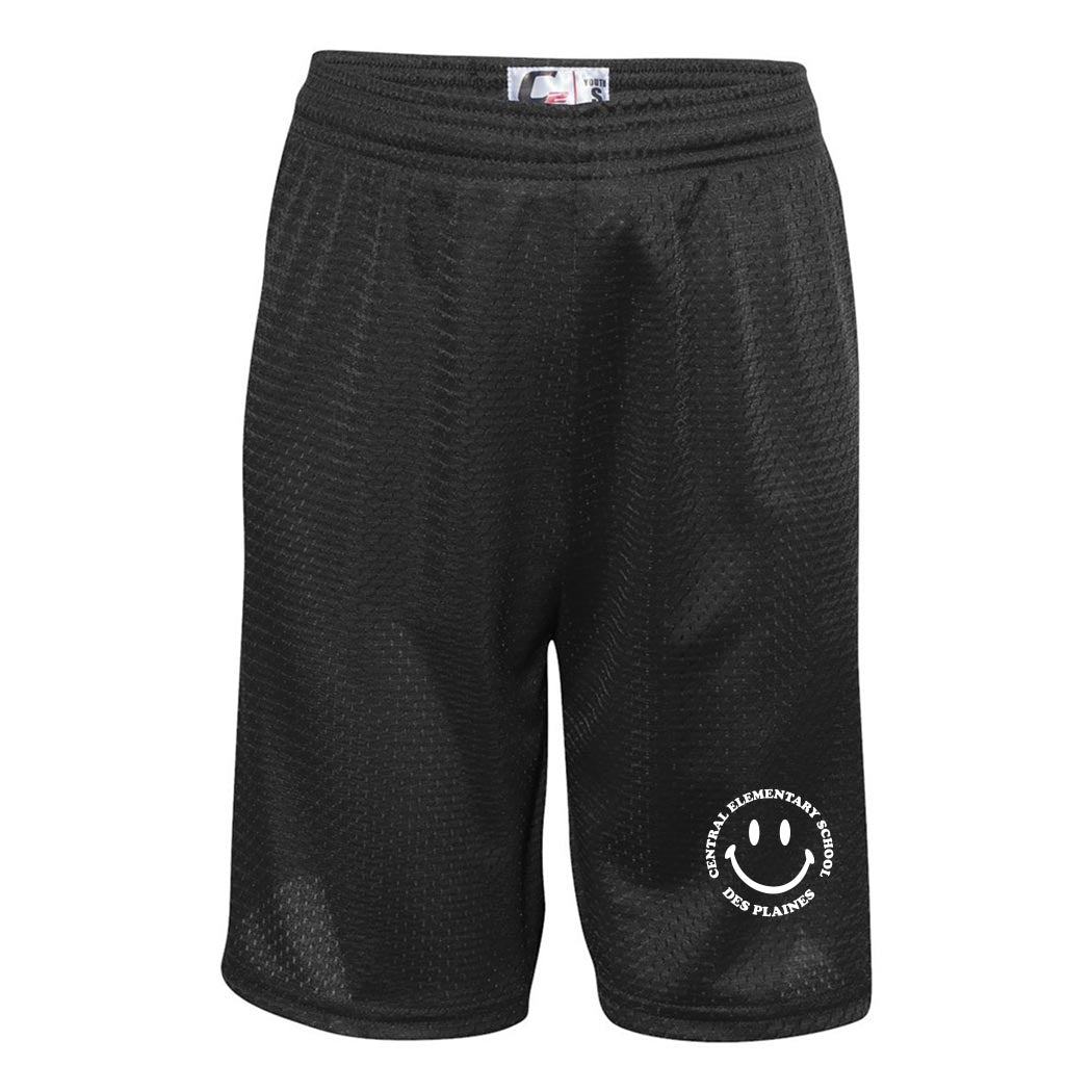 SMILEY CENTRAL MESH SHORTS ~ CENTRAL ELEMENTARY DES PLAINES ~ youth & adult ~ classic fit