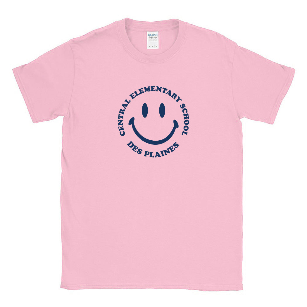 SMILEY CENTRAL TEE ~ CENTRAL ELEMENTARY DES PLAINES ~ youth & adult ~ classic unisex fit