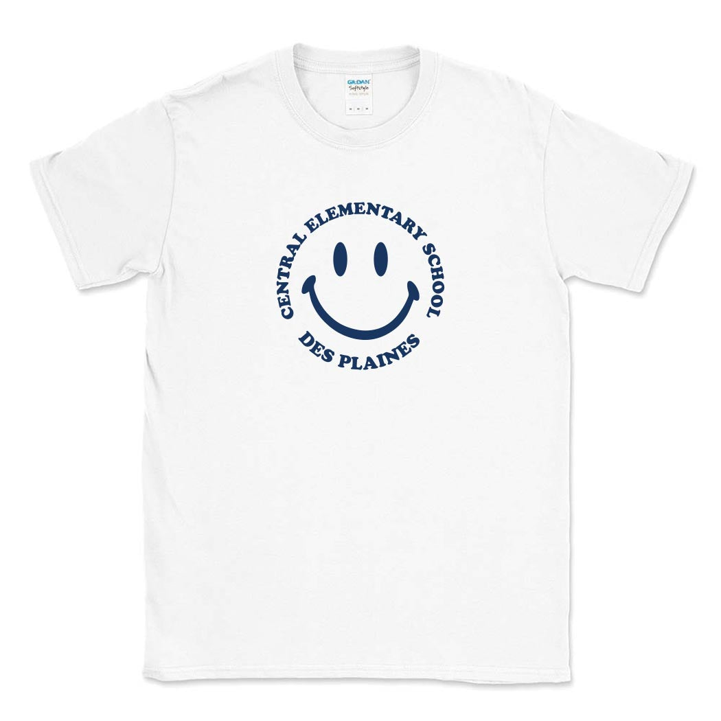 SMILEY CENTRAL TEE ~ CENTRAL ELEMENTARY DES PLAINES ~ youth & adult ~ classic unisex fit