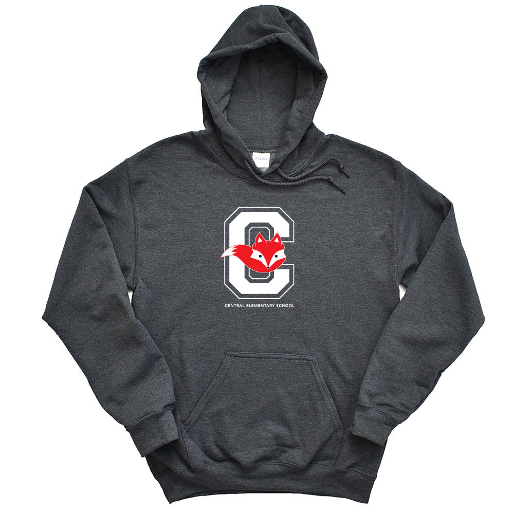 C FOX UNISEX HOODIE ~ CENTRAL ELEMENTARY SCHOOL ~ youth & adult ~ classic fit