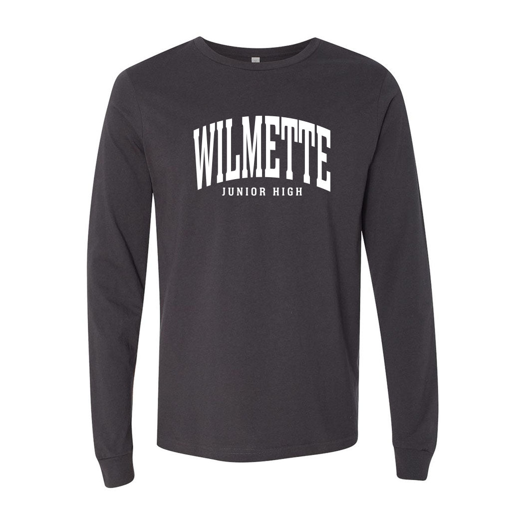 Classic Arc Wilmette ~ Jersey Long Sleeve T-Shirt ~ Wilmette Junior High School