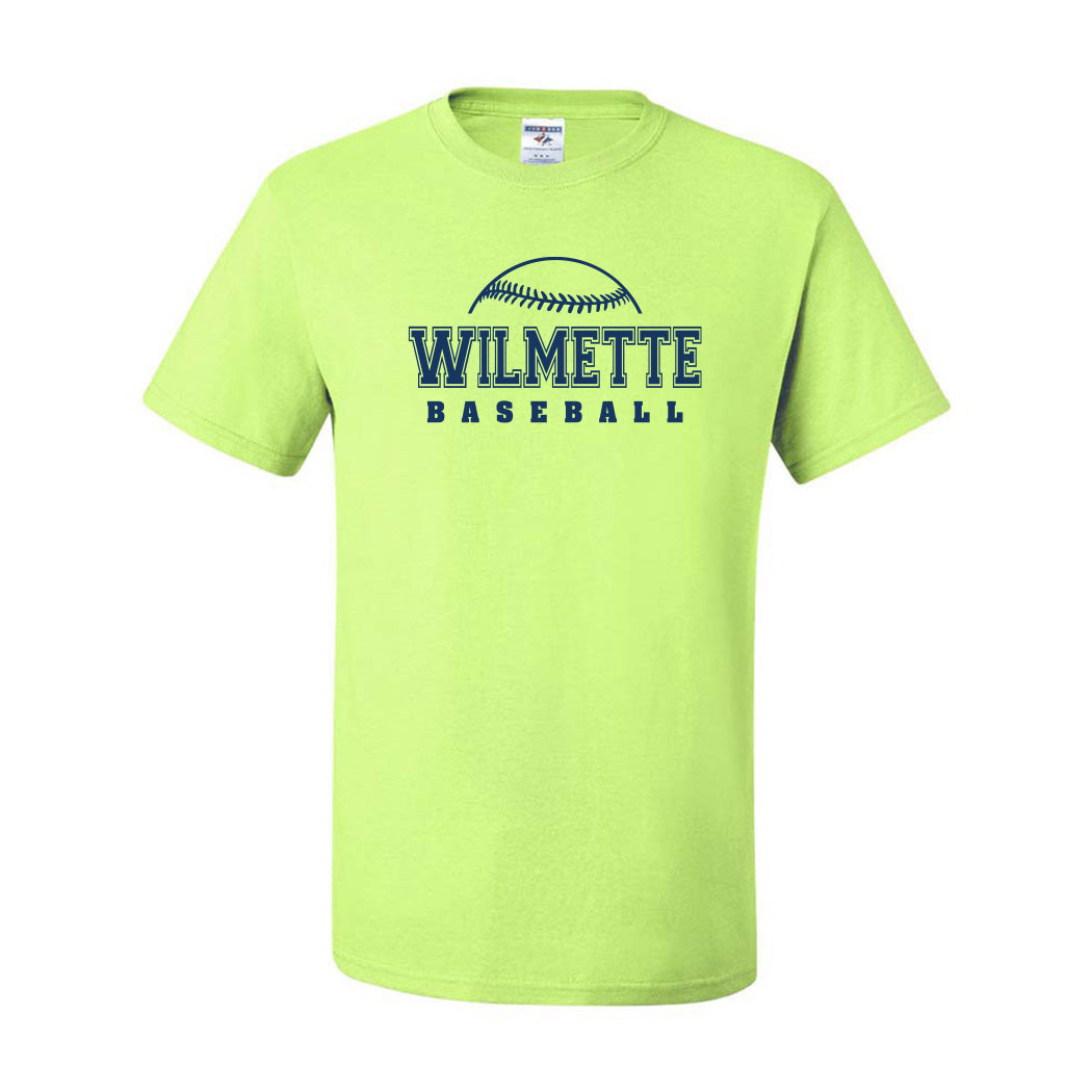 Collegiate Wilmette Baseball ~ 50/50 T-Shirt ~ Wilmette Baseball Association
