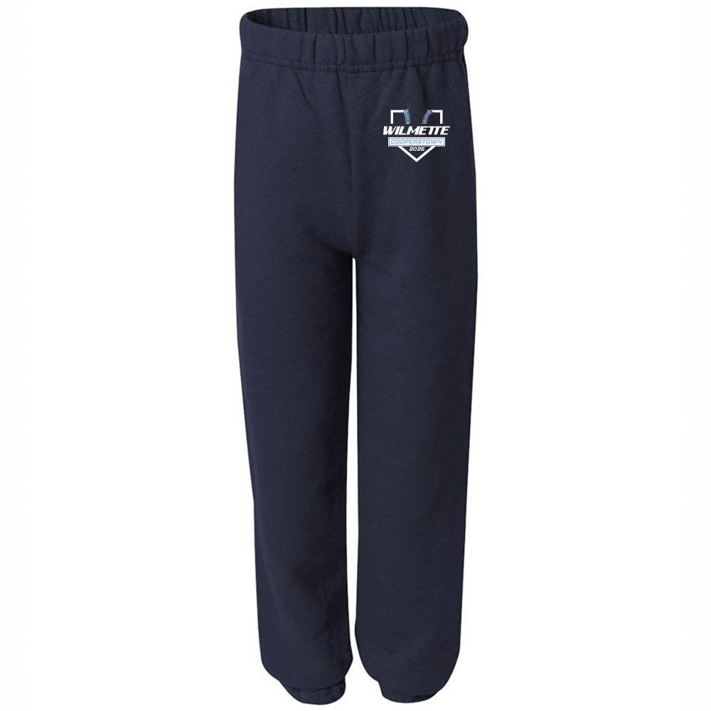 WILMETTE COOPERSTOWN SWEATPANTS ~ WILMETTE BASEBALL ~ youth & adult ~ classic unisex fit