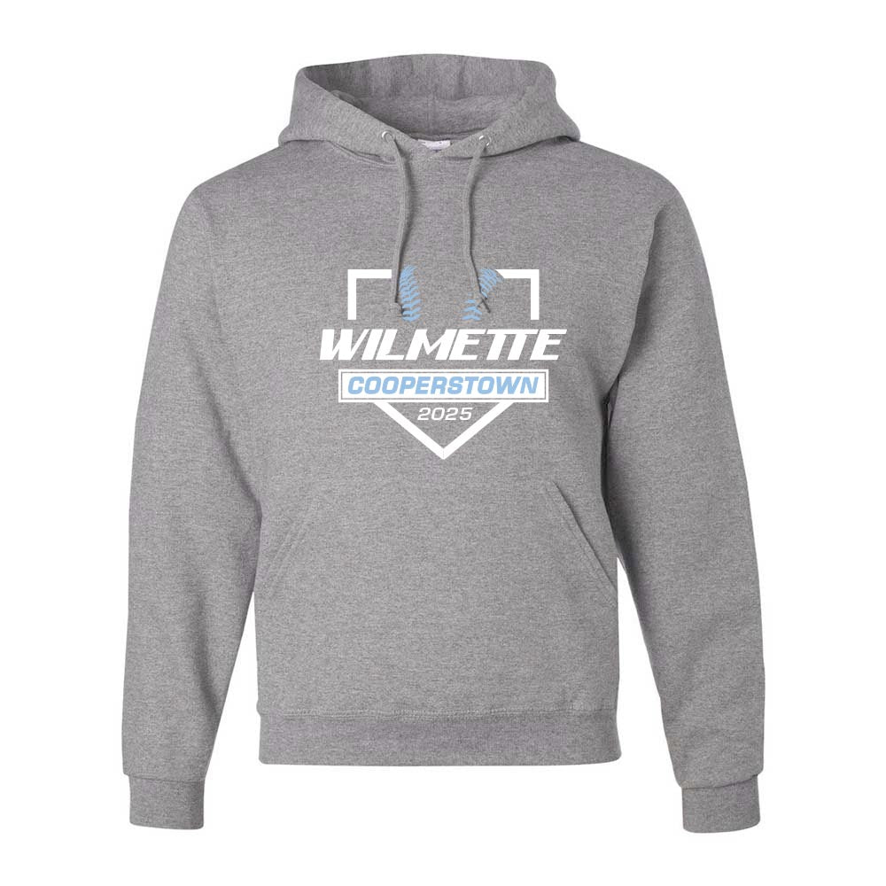 WILMETTE COOPERSTOWN HOODIE ~ WILMETTE BASEBALL ~ youth & adult ~ classic unisex fit